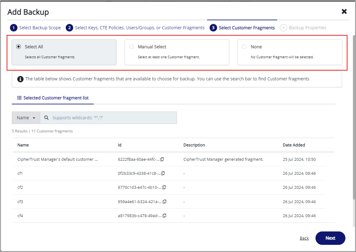 Create Backup Schedule