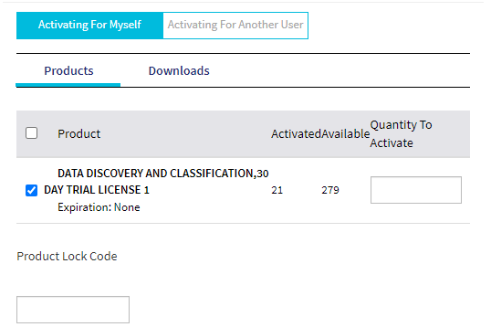 Lock Code field on license portal