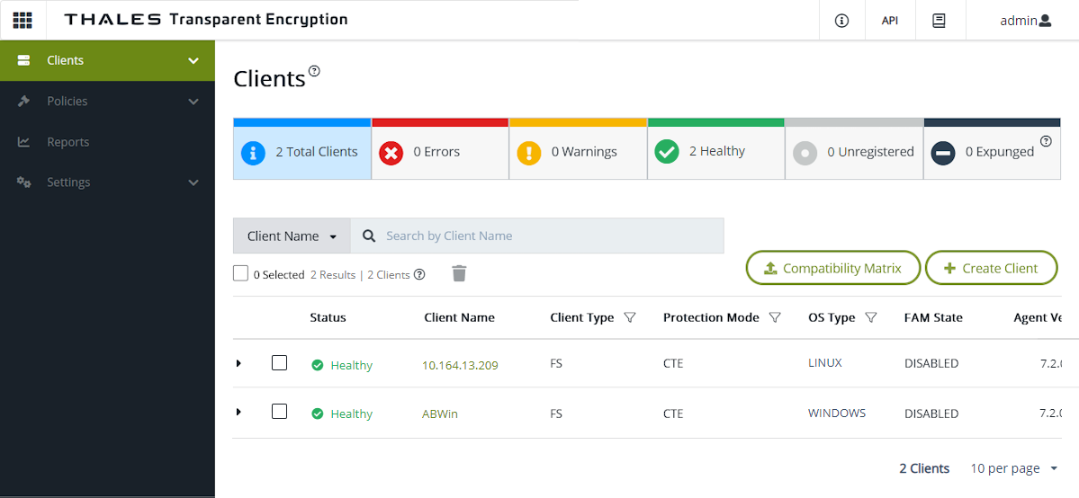 CTE Home - Clients page