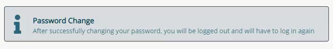 Password change error