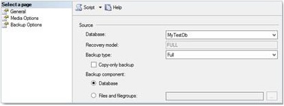 backup database