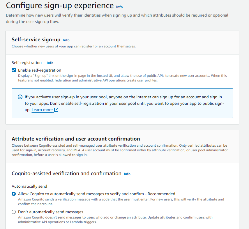 Configure Sign-up Experience