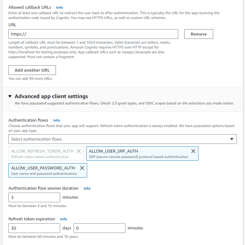 Allowed Callback URLs