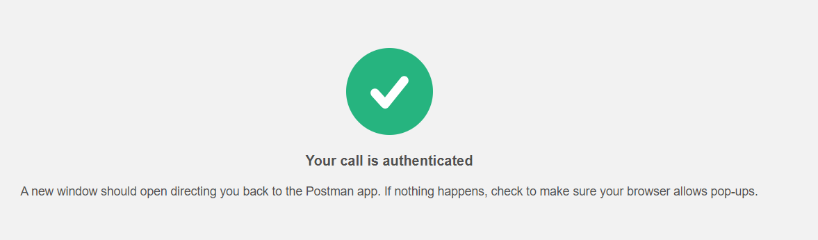 Call is Authenticated