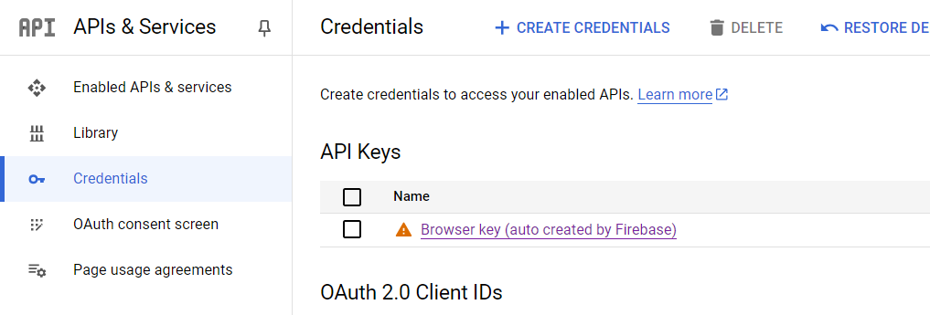 Credentials