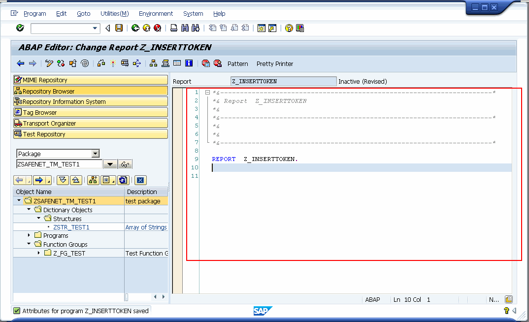 SAPTM Change Report