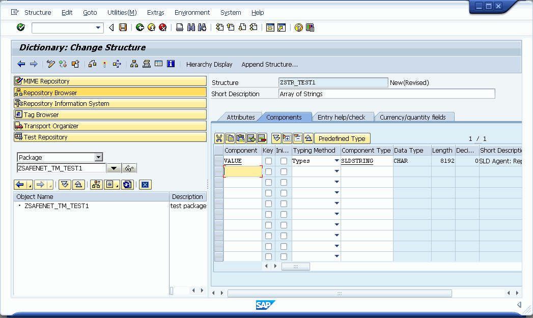 SAPTM Change Structure