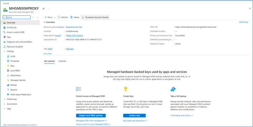 Azure Key Vault alt text