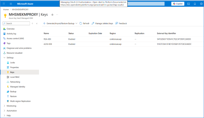 Managed HSM Key alt text