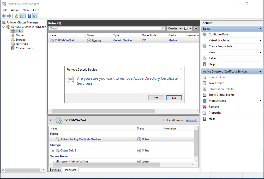 Select an empty directory in the Certification Authority Backup Wizard alt text