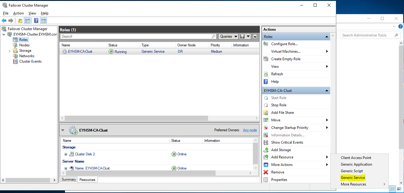 Click Add Resource and then Generic Service alt text