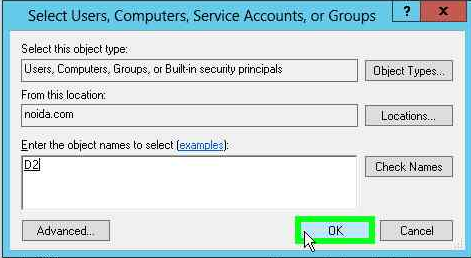Type the computer name of the second cluster node alt text