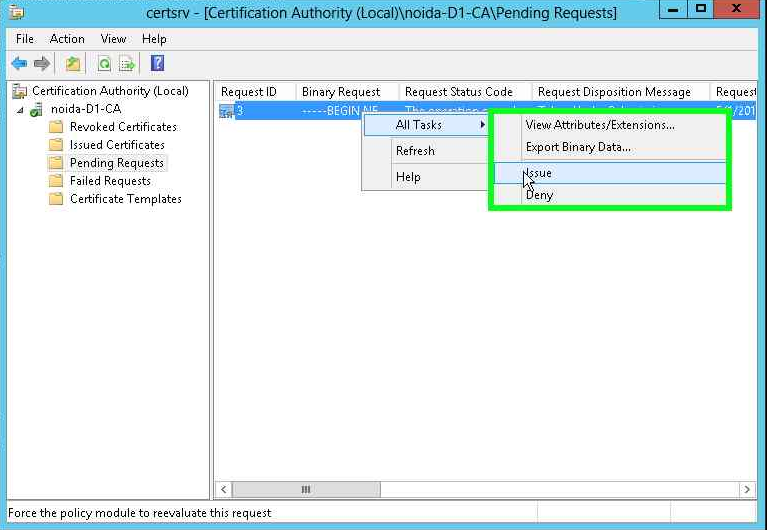 Issue the pending KRA request alt text