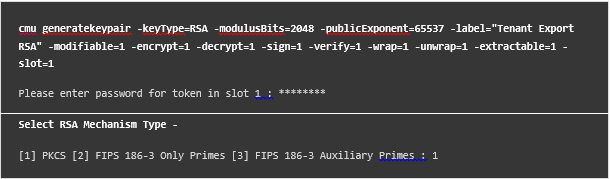 RSA Key Pair Code