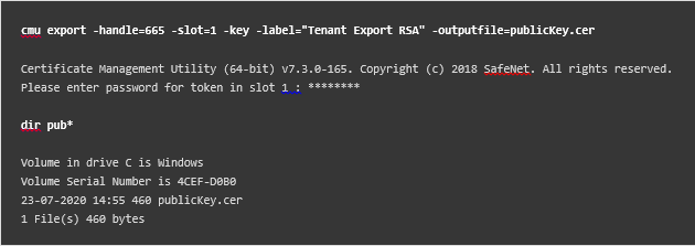 Export Public Key