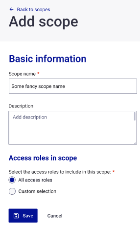 Add scope page