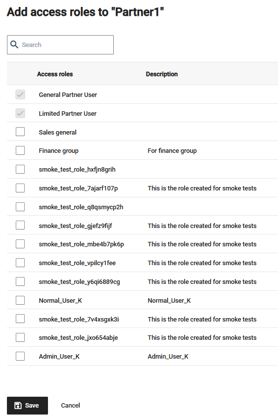Add access roles to organizations