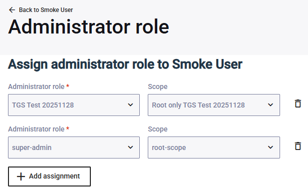 Multiple administrator roles