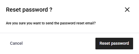 Send password reset email