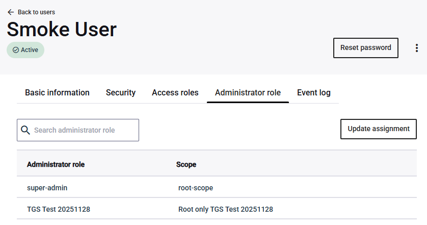 User with multiple administrator roles