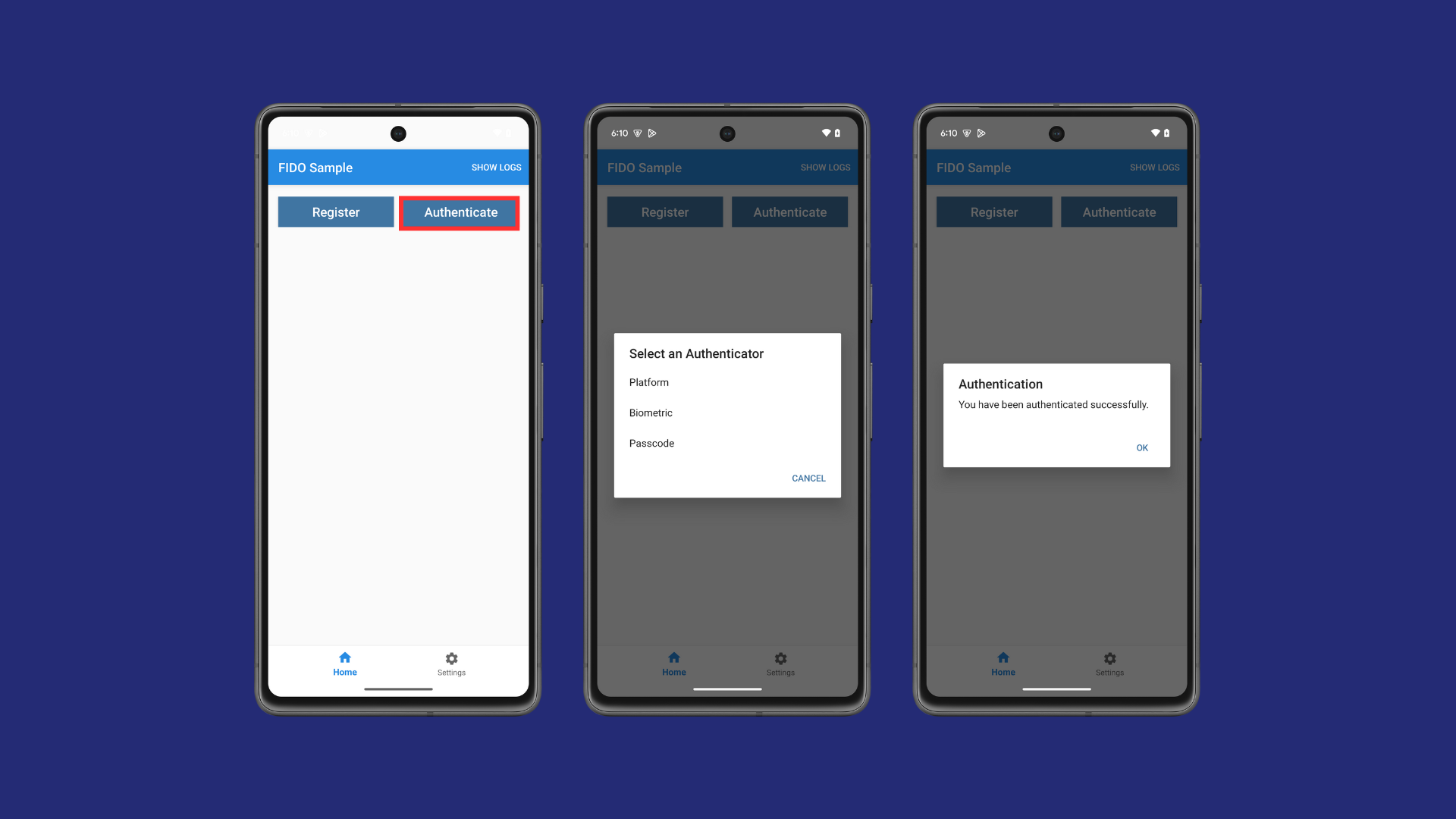 Authenticating an authenticator Authenticating an authenticator