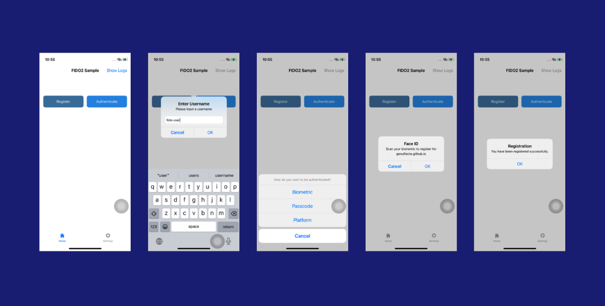 Registering an authenticator