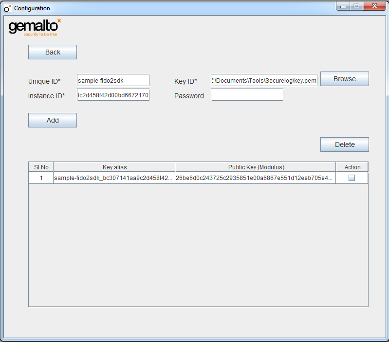 Input data required to decrypt the log file Input data required to decrypt the log file