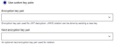 Custom key pairs