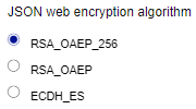 JSON web encryption algorithm