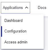 Applications menu