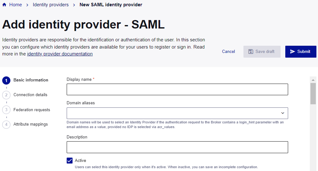 SAML basic information