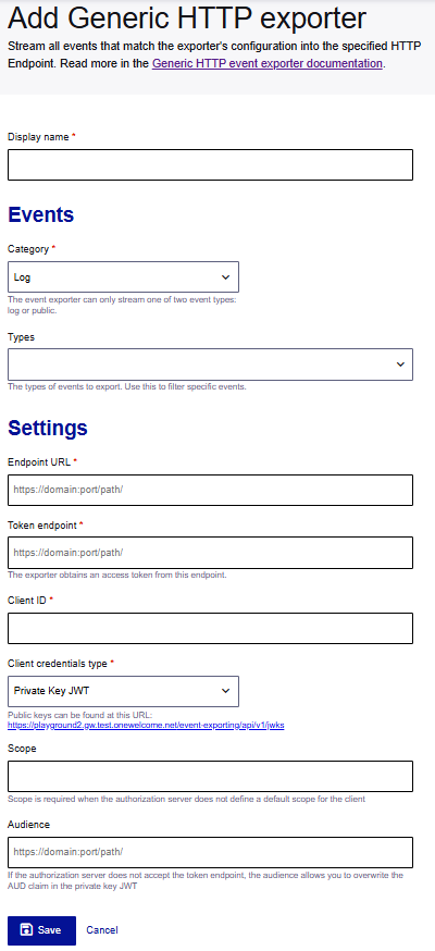 Add generic HTTP exporter page