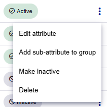 Menu for complex attributes