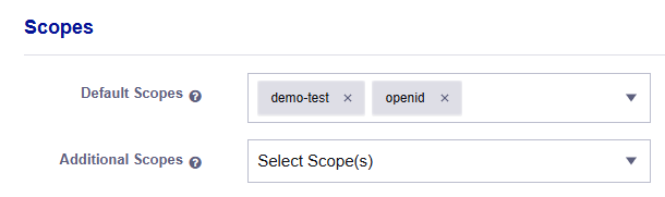 Scopes in a web client configuration