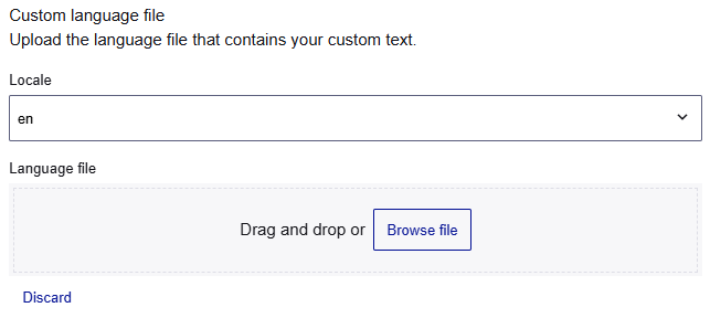 Custom language file options