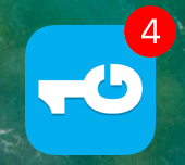 iOS app icon with badge