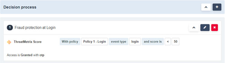 Policy Manager scenario with OTP condition