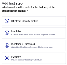 Add first step options