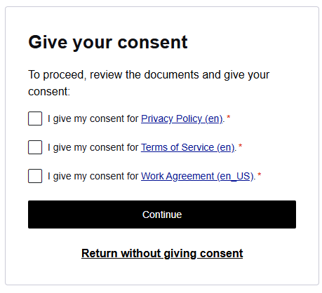 Document consent example