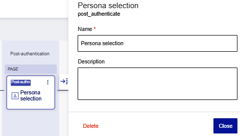 Persona selection configuration