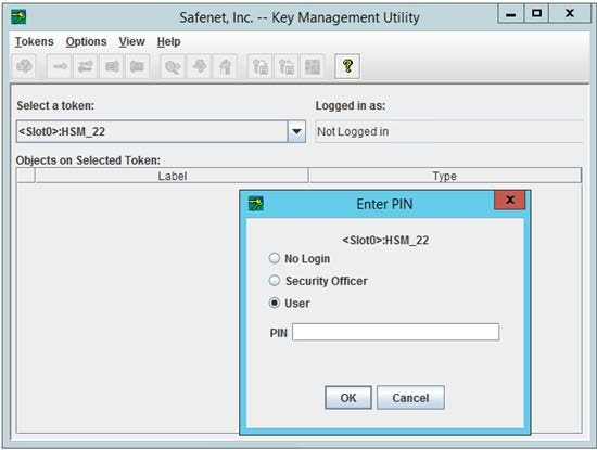 Key Management Utility Window