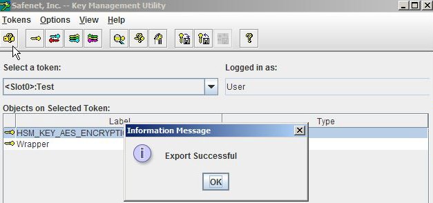 Export Successful Message