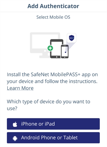 Select authenticating device