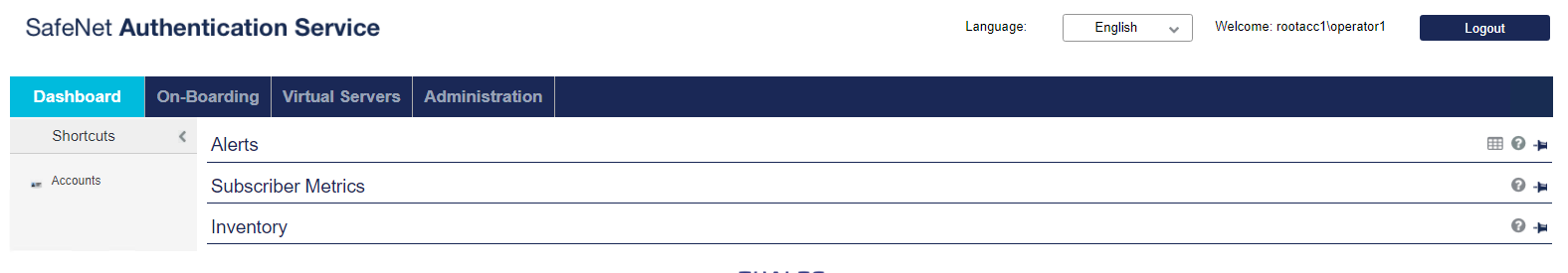 SAS Console Dashboard