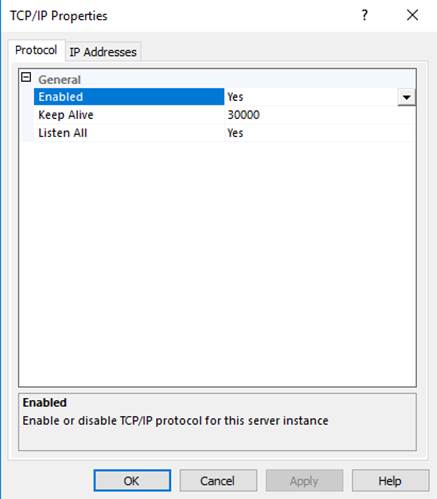 TCP/IP Properties Window