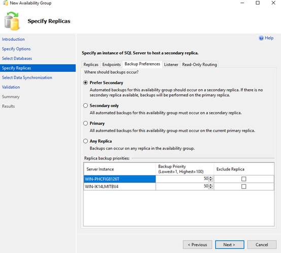 Configure Backup Preferences