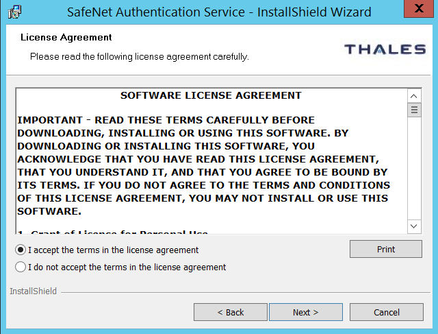 License Agreement Window