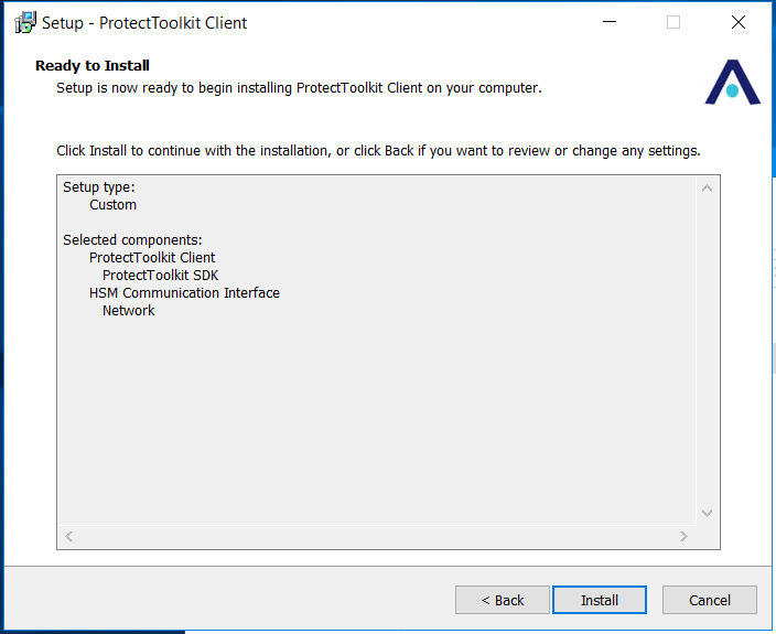 Installation Screen
