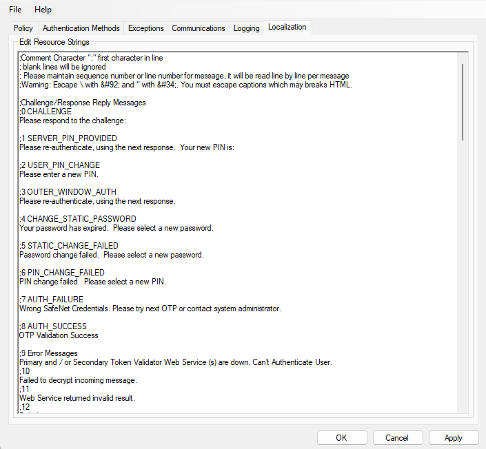 Localization Tab Localization Tab