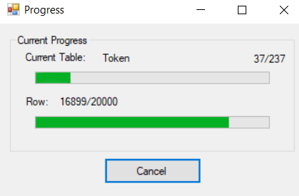 Progress Window